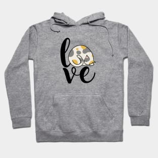 Love with Sleeping Calico Cat Hoodie